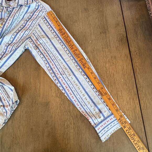 ETRO....RARE Holiday Collection, light bl, stripped Dress Shirt, size 39 - Picture 6 of 10